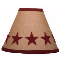 Heritage House Star Lampshade 16 In Barn Red 6W040017 - The Fox Decor