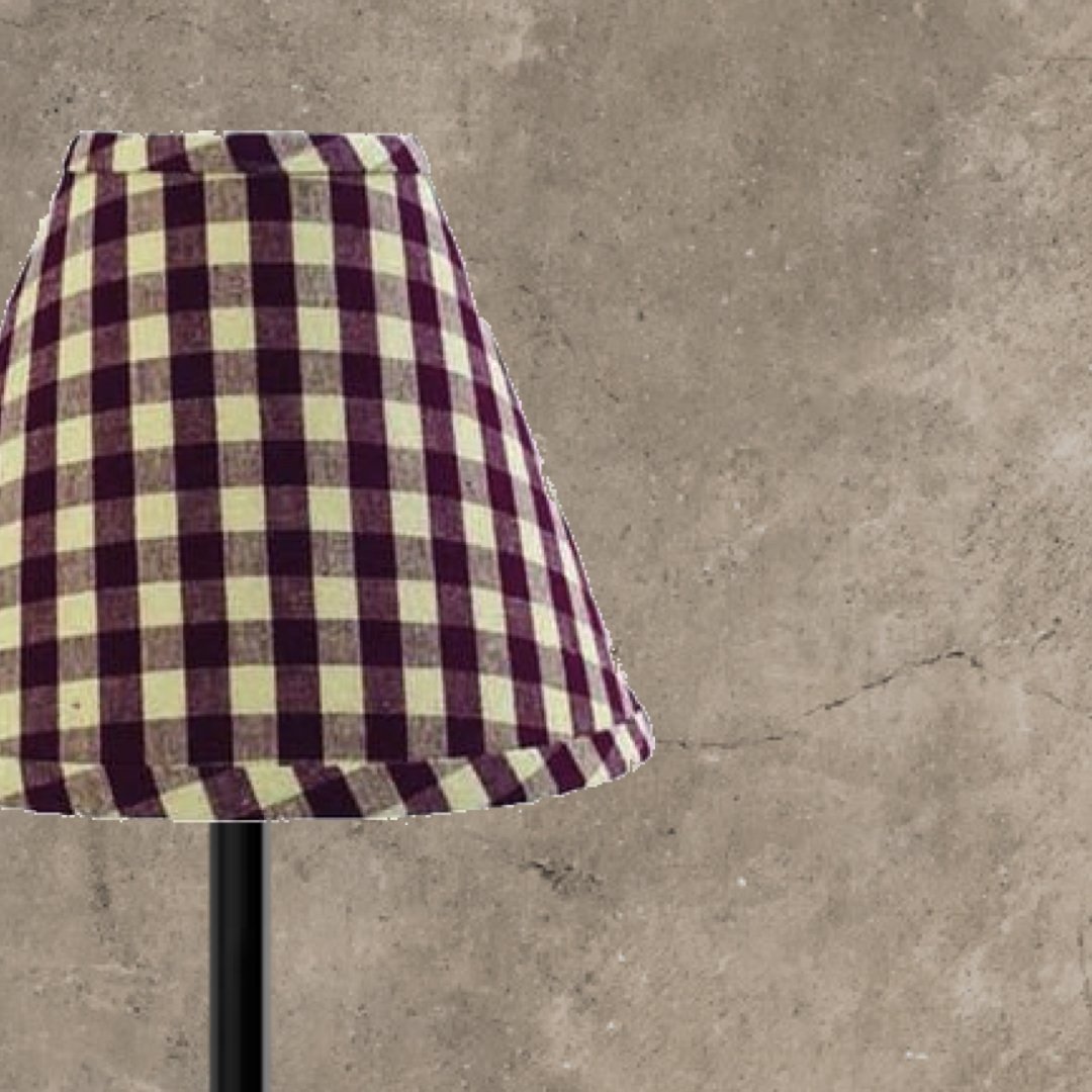 Barn Red Nutmeg Heritage House Check Barn Red 16" Lampshade 6W100017 - The Fox Decor