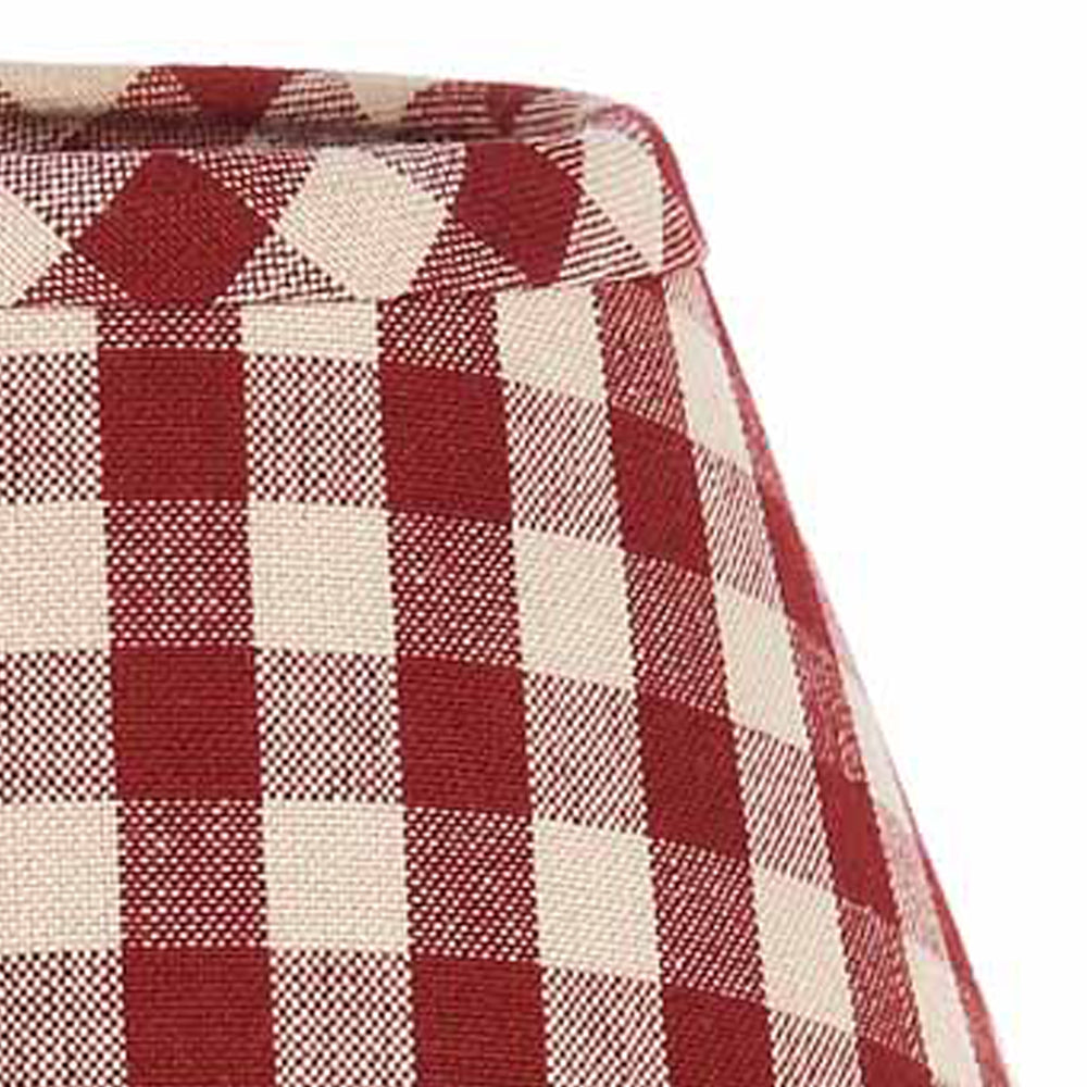 Barn Red Nutmeg Heritage House Check Barn Red 16" Lampshade 6W100017 - The Fox Decor