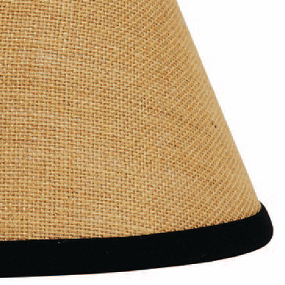 Black Wheat Burlap Stripe 16" Lampshade 6W190011 - The Fox Decor