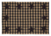 Thumbnail for 6/Set, Black Star Woven Placemats Tabletop CWI+ 