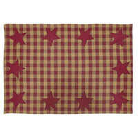 Thumbnail for 6/Set, Burgundy Star Placemats Tabletop CWI+ 