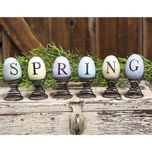 6/Set, Eggs on Springs, "Spring" Tabletop & Decor CWI+ 