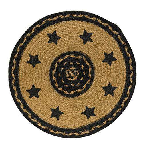 6/Set, Farmhouse Star Jute Table Mats, 13" Tabletop CWI+ 