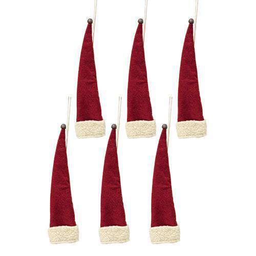 6/Set, Santa Hat Ornaments - The Fox Decor