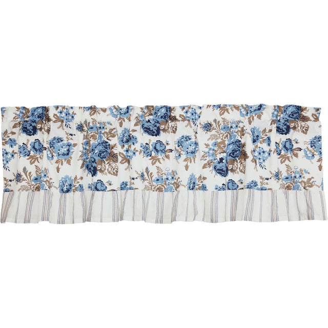 Annie Blue Floral Ruffled Valance 16x60 VHC Brands - The Fox Decor