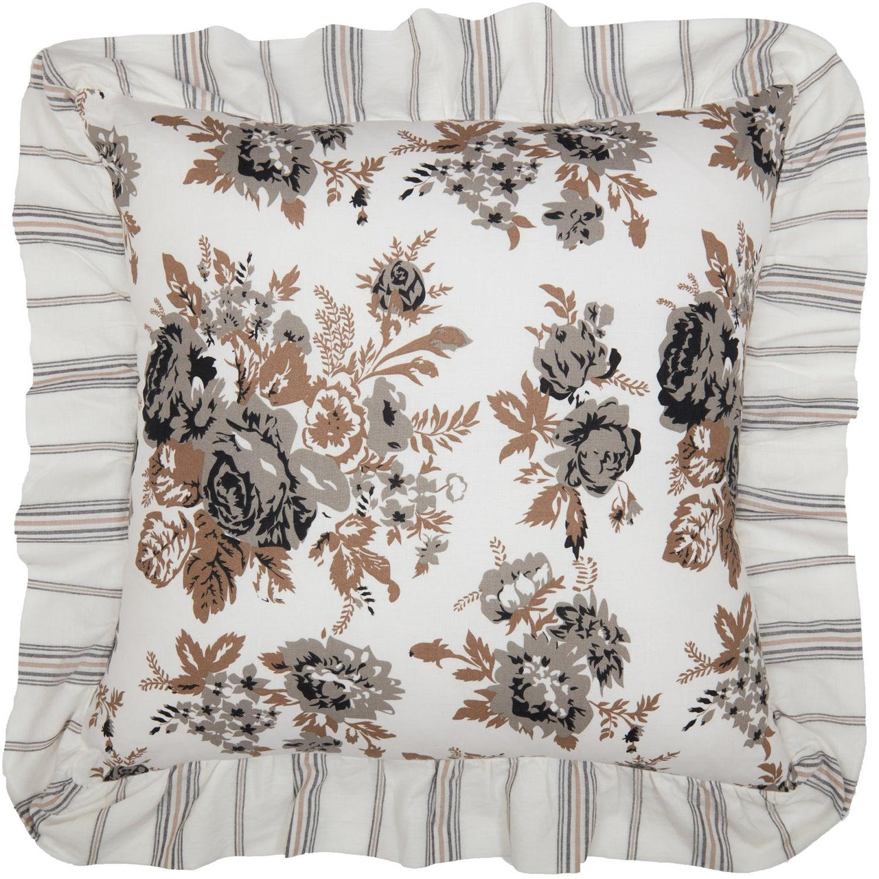 Annie Portabella Floral Ruffled Pillow 18x18 VHC Brands - The Fox Decor