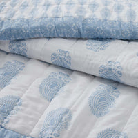 Thumbnail for Avani Blue Luxury King Quilt 120Wx105L VHC Brands - The Fox Decor