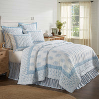 Thumbnail for Avani Blue Luxury King Quilt 120Wx105L VHC Brands - The Fox Decor