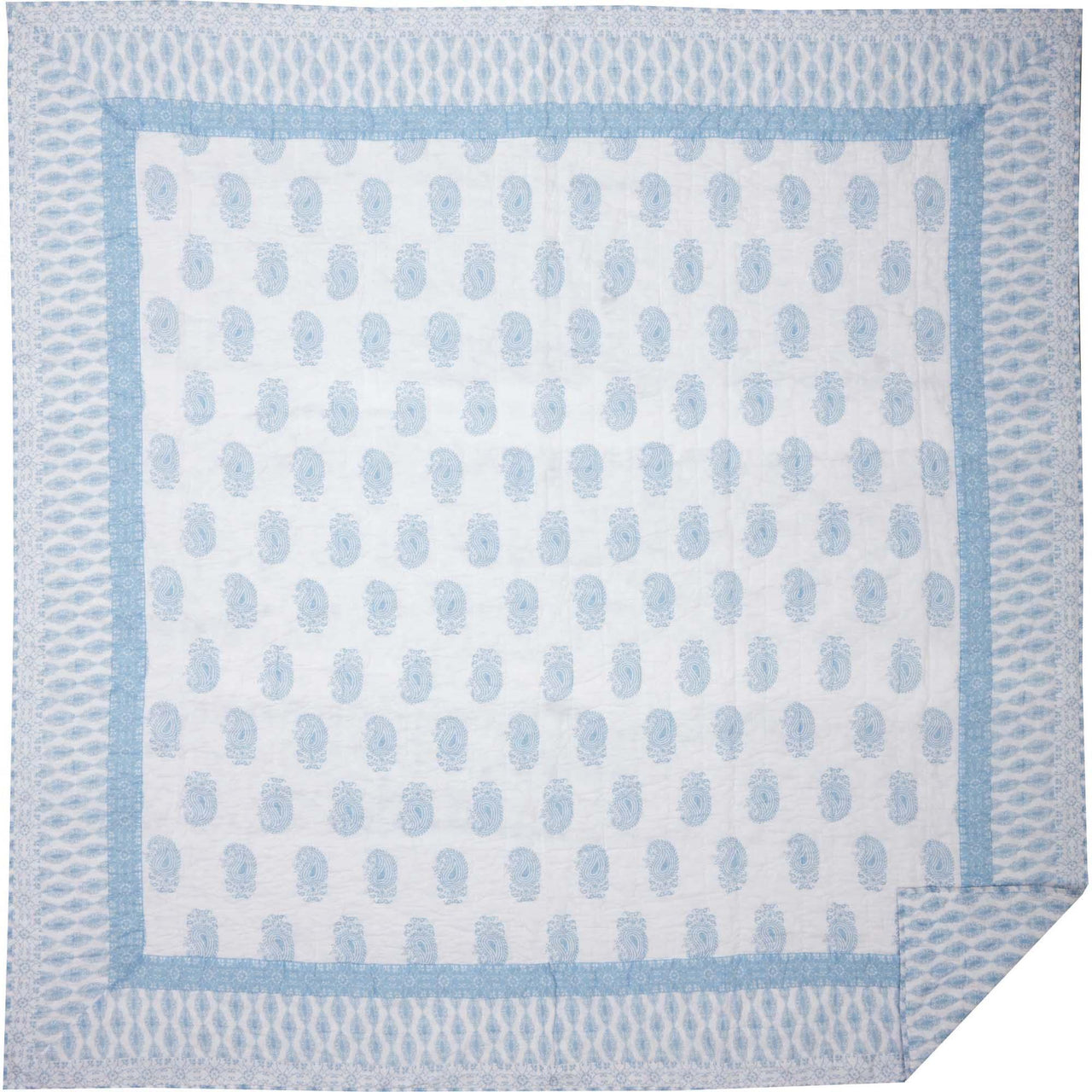 Avani Blue King Quilt 105Wx95L VHC Brands - The Fox Decor