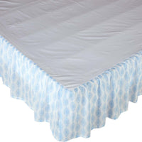 Thumbnail for Avani Blue King Bed Skirt 78x80x16 VHC Brands