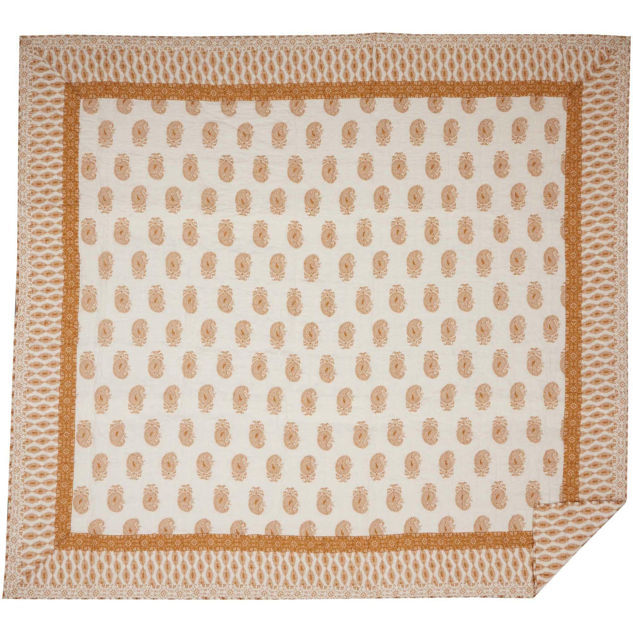 Avani Gold King Quilt 105Wx95L VHC Brands