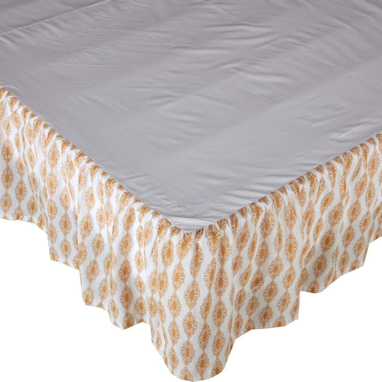 Avani Gold King Bed Skirt 78x80x16 VHC Brands