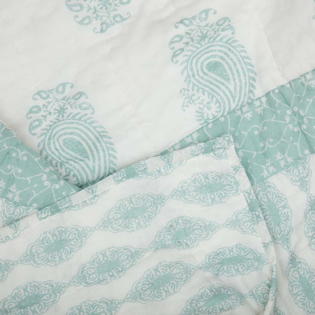Avani Sea Glass Luxury King Quilt 120Wx105L VHC Brands - The Fox Decor