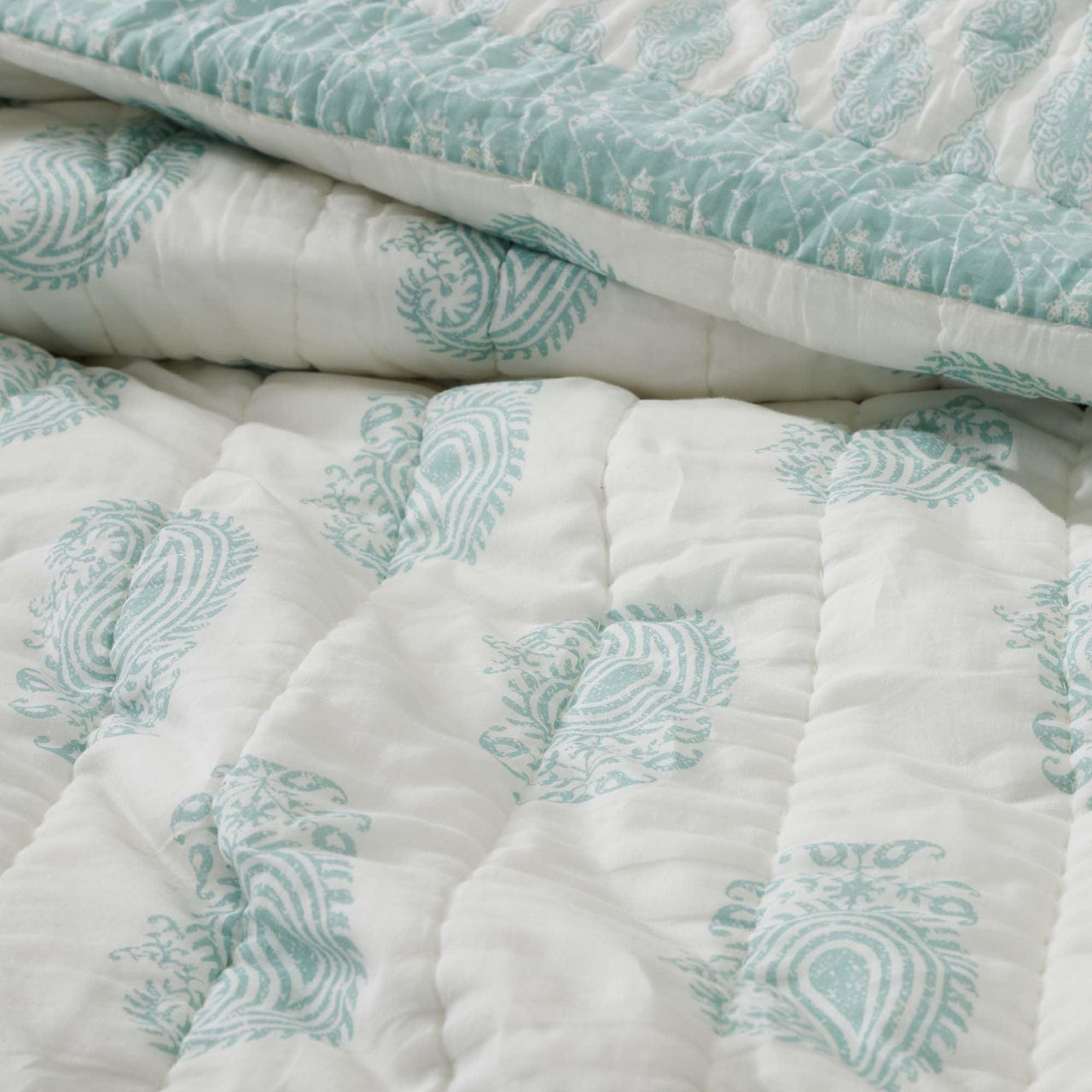 Avani Sea Glass Luxury King Quilt 120Wx105L VHC Brands - The Fox Decor