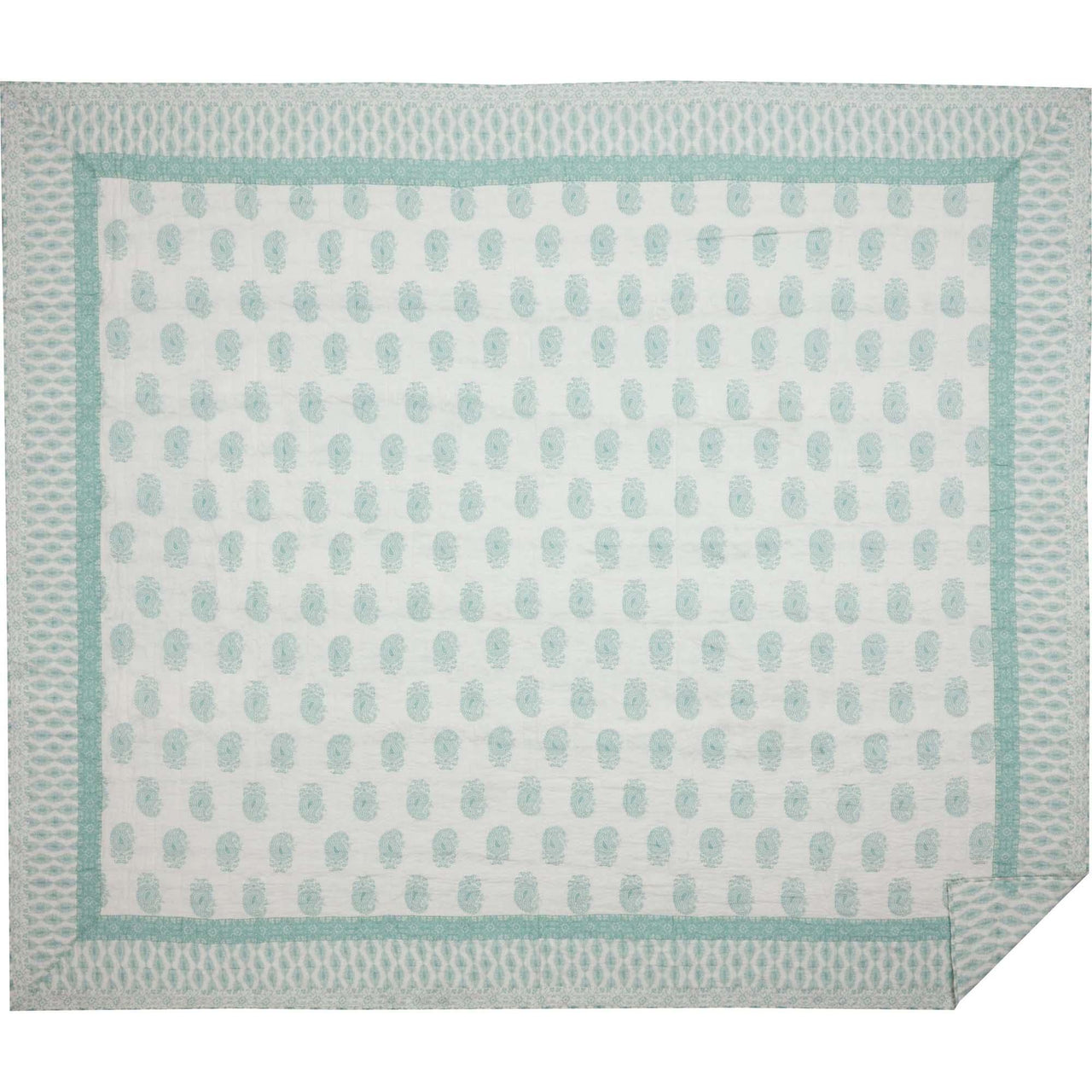 Avani Sea Glass Luxury King Quilt 120Wx105L VHC Brands - The Fox Decor