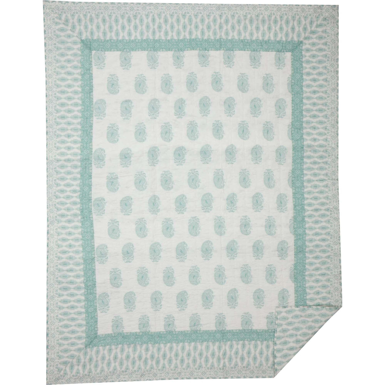 Avani Sea Glass Twin Quilt 68Wx86L VHC Brands - The Fox Decor