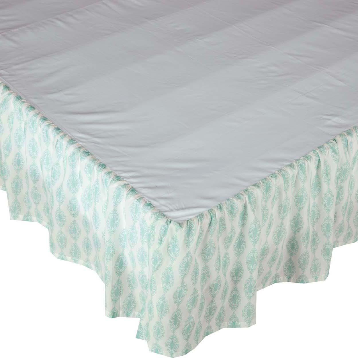 Avani Sea Glass Queen Bed Skirt 60x80x16 VHC Brands - The Fox Decor