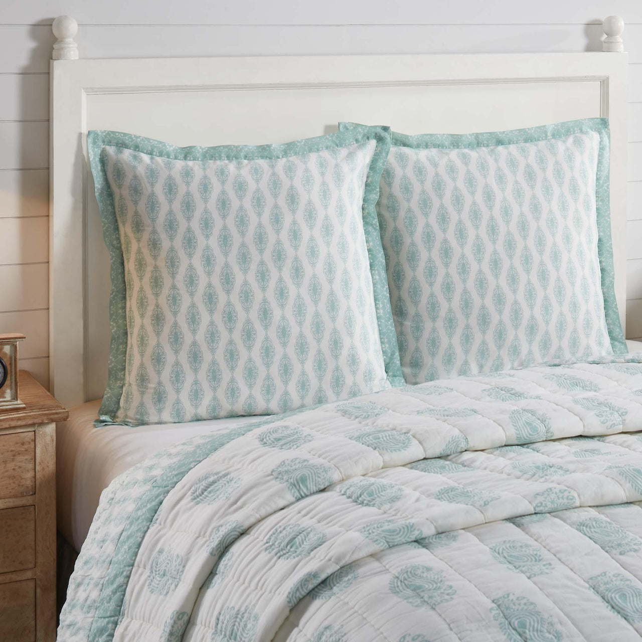 Avani Sea Glass Fabric Euro Sham 26x26 VHC Brands - The Fox Decor