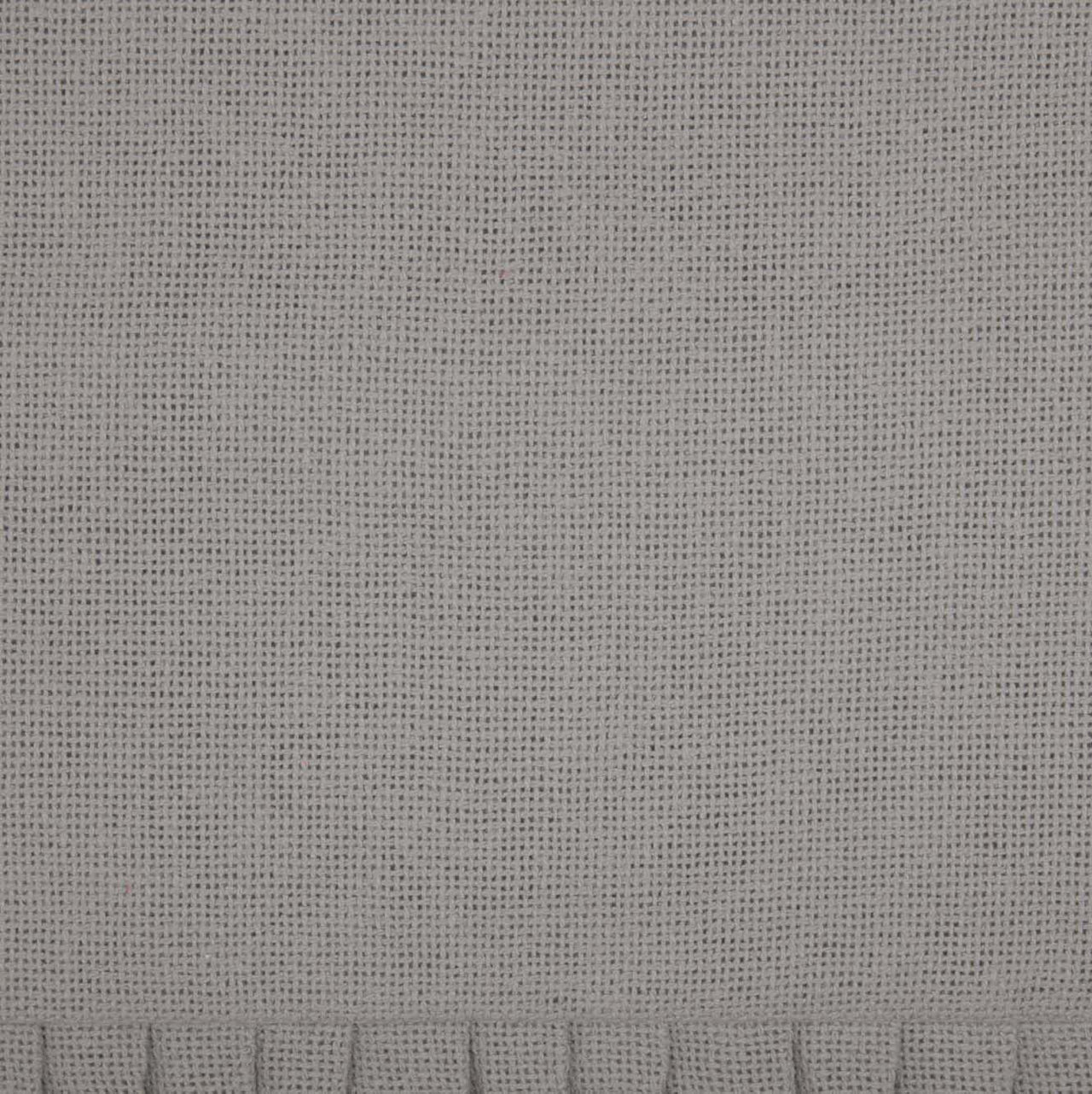 Burlap Dove Grey Pillow w/ Fringed Ruffle 18x18 VHC Brands