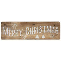 Thumbnail for Merry Christmas Natural Wood Sign front
