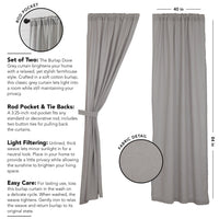 Thumbnail for Burlap Dove Grey Panel Set of 2 84x40 VHC Brands - The Fox Decor