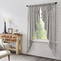 Thumbnail for Burlap Dove Grey Prairie Long Panel Set of 2 84x36x18 VHC Brands - The Fox Decor