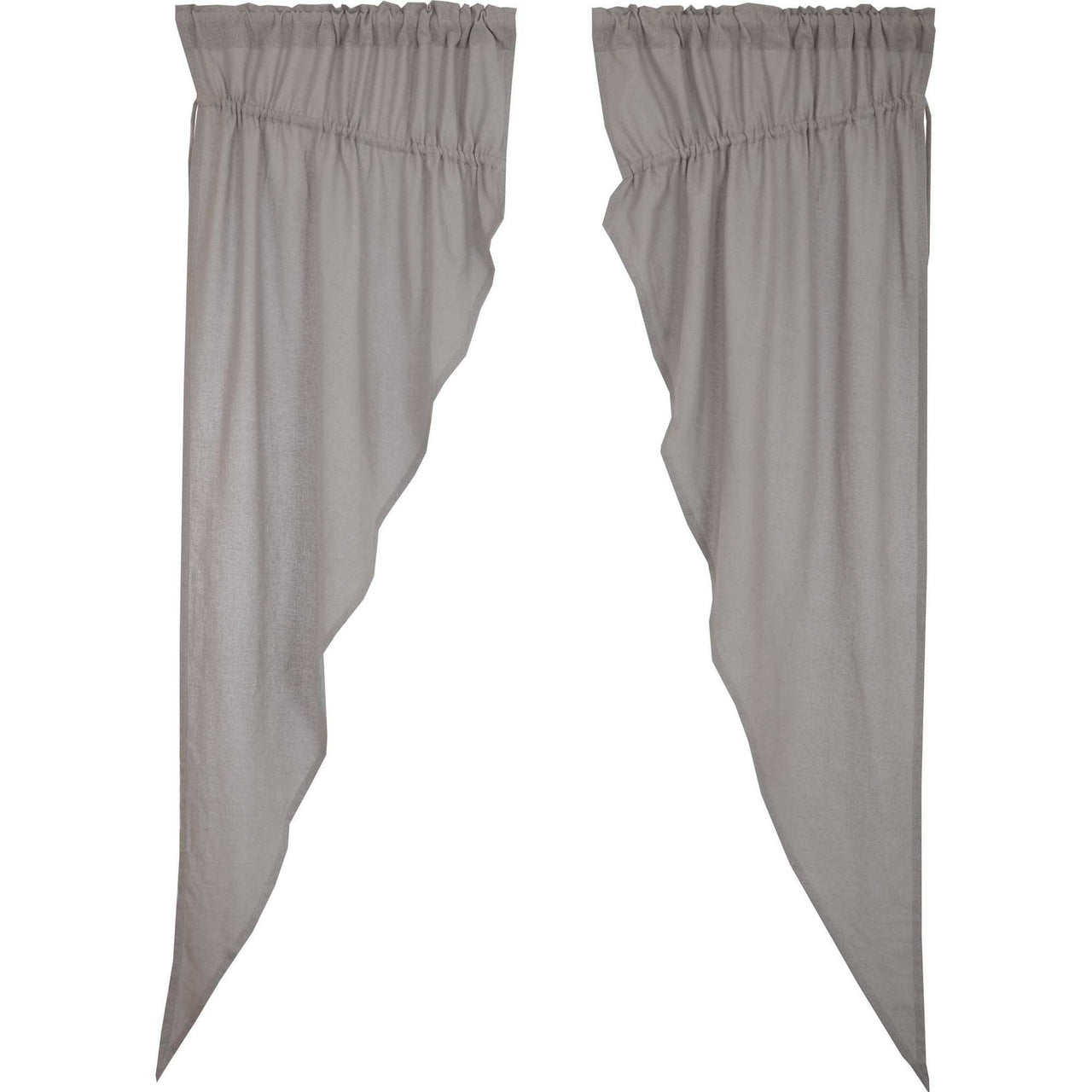 Burlap Dove Grey Prairie Long Panel Set of 2 84x36x18 VHC Brands - The Fox Decor