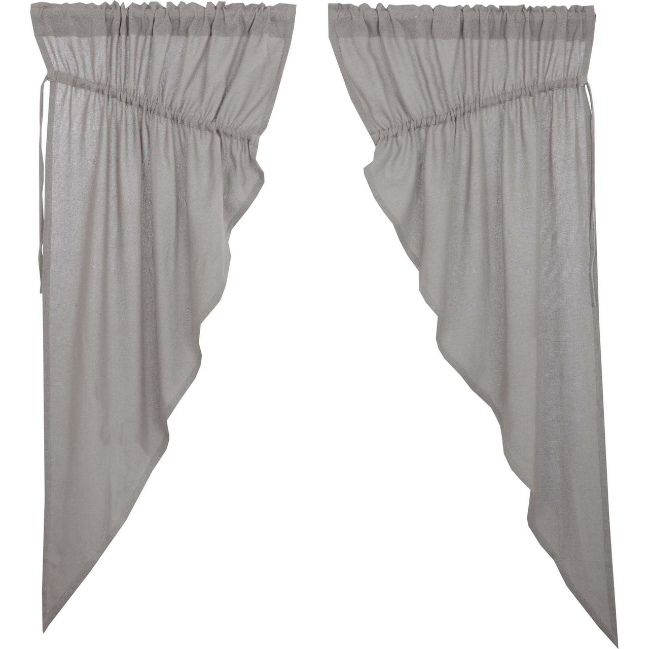 Burlap Dove Grey Prairie Short Panel Set of 2 63x36x18 VHC Brands - The Fox Decor