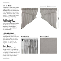 Thumbnail for Burlap Dove Grey Prairie Swag Set of 2 36x36x18 VHC Brands - The Fox Decor