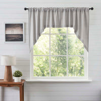 Burlap Dove Grey Swag Set of 2 36x36x16 72x72 VHC Brands - The Fox Decor