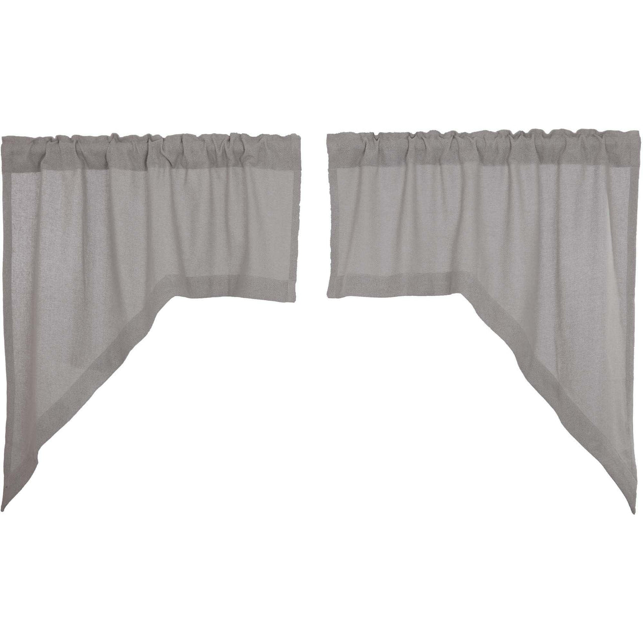 Burlap Dove Grey Swag Set of 2 36x36x16 72x72 VHC Brands - The Fox Decor
