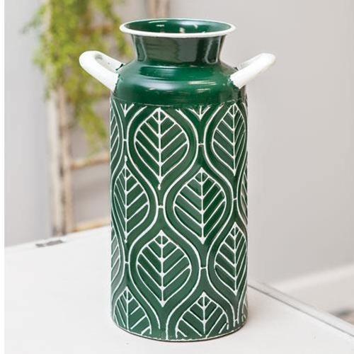 Leaf Enamel Milk Can - The Fox Decor