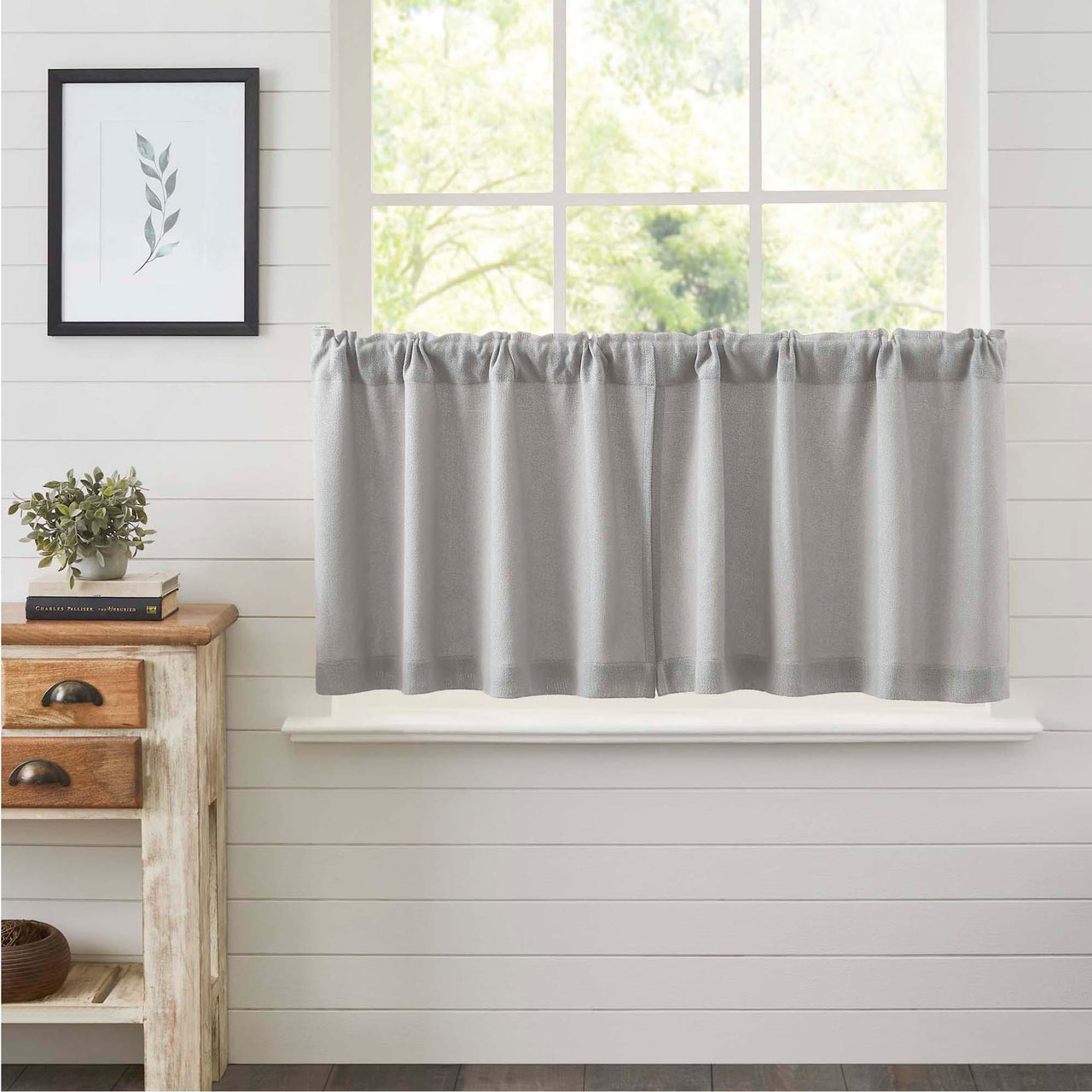 Burlap Dove Grey Tier Set of 2 L24xW36 VHC Brands