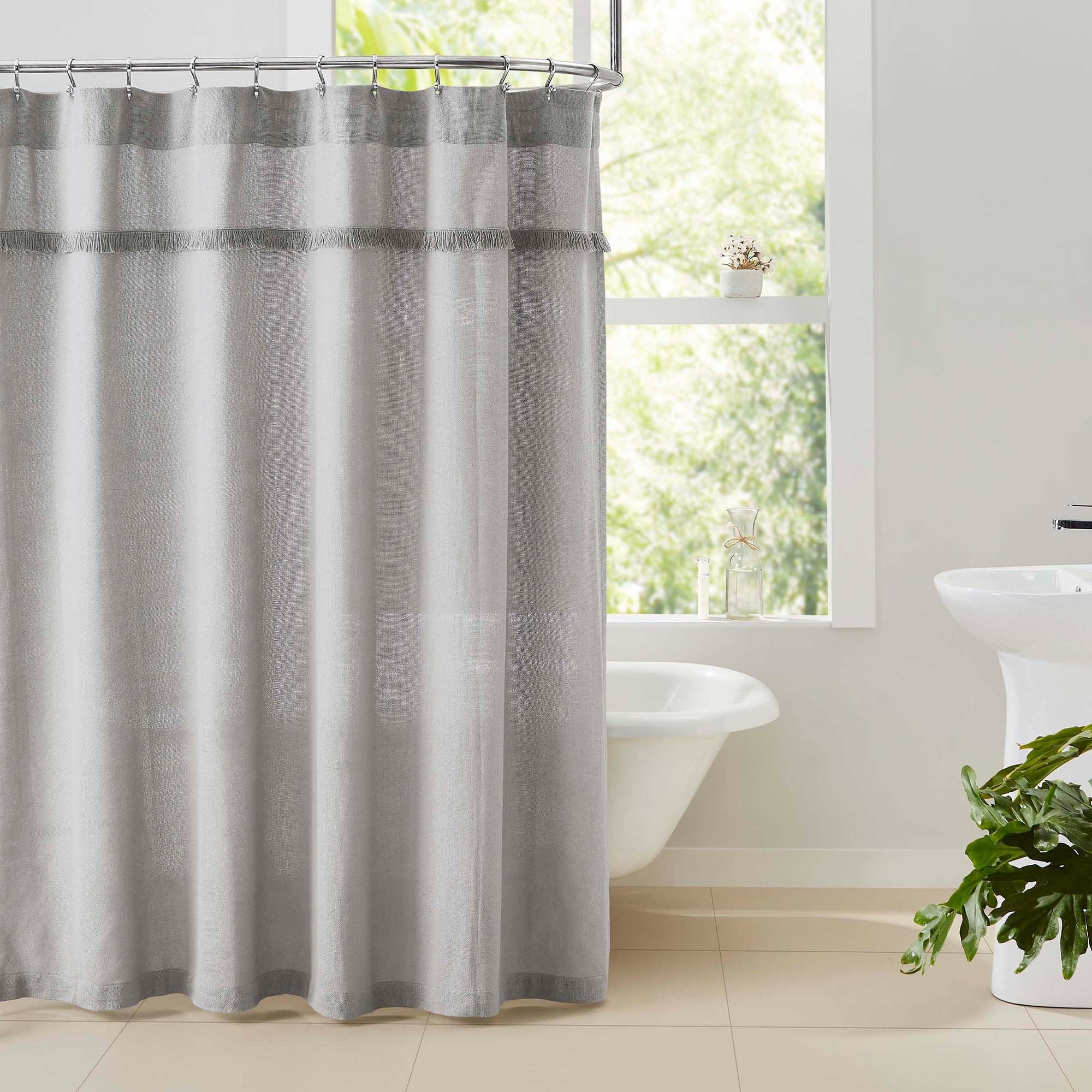 Burlap Dove Grey Shower Curtain 72x72 VHC Brands - The Fox Decor