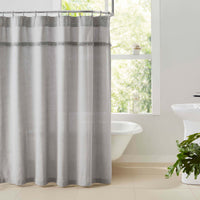 Thumbnail for Burlap Dove Grey Shower Curtain 72x72 VHC Brands