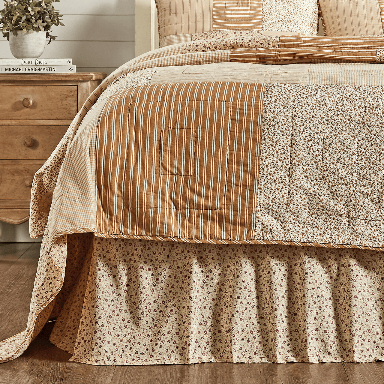 Camilia King Bed Skirt 78x80x16 VHC Brands - The Fox Decor