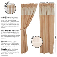 Thumbnail for Camilia Ruffled Panel Set of 2 84x40 VHC Brands - The Fox Decor
