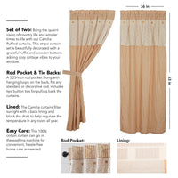 Thumbnail for Camilia Ruffled Short Panel Set of 2 63x36 VHC Brands - The Fox Decor