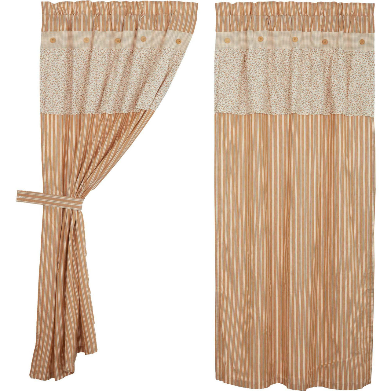Camilia Ruffled Short Panel Set of 2 63x36 VHC Brands - The Fox Decor