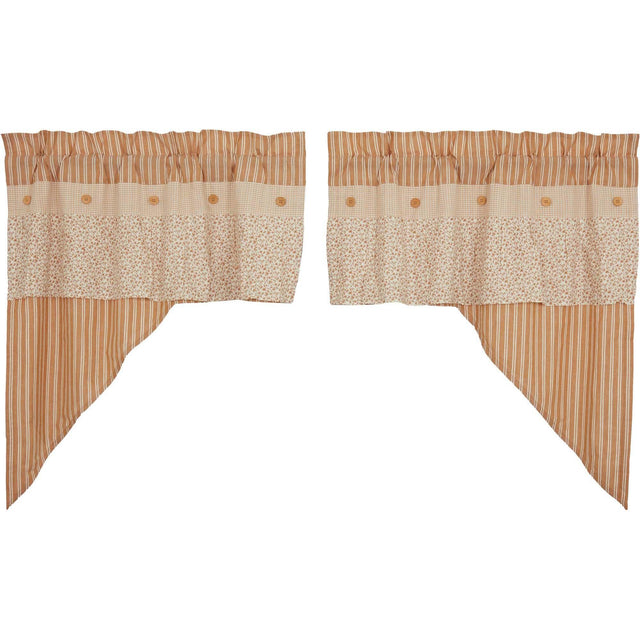 Camilia Ruffled Swag Set of 2 36x36x16 VHC Brands - The Fox Decor