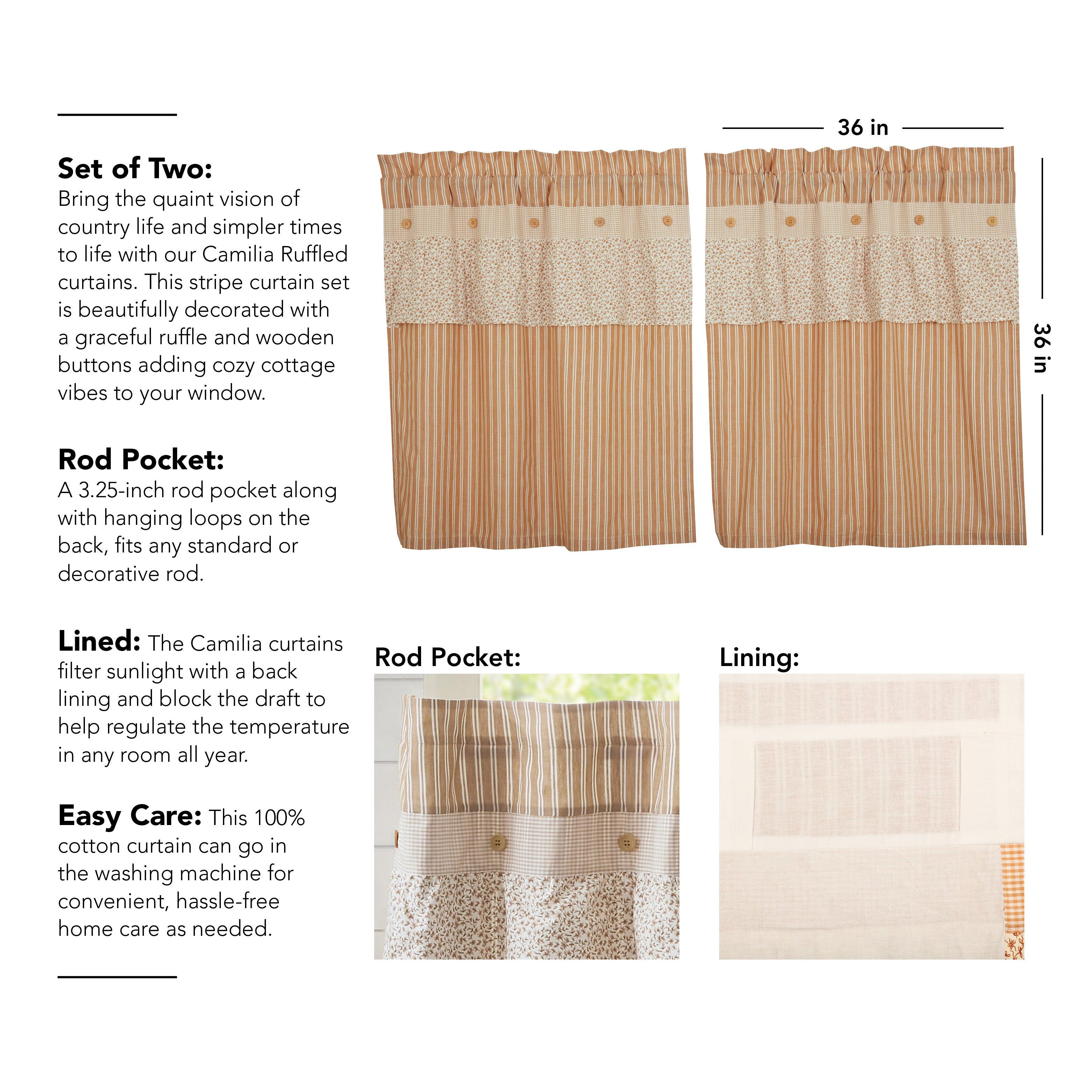 Camilia Ruffled Tier Set of 2 L36xW36 VHC Brands - The Fox Decor