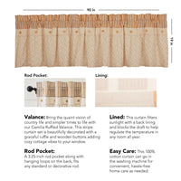 Camilia Ruffled Valance 19x90 VHC Brands - The Fox Decor