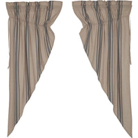 Thumbnail for Grain Sack Charcoal Prairie Short Panel Set of 2 63x36x18 VHC Brands - The Fox Decor