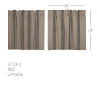 Thumbnail for Grain Sack Charcoal Tier Set of 2 L24xW36 VHC Brands - The Fox Decor