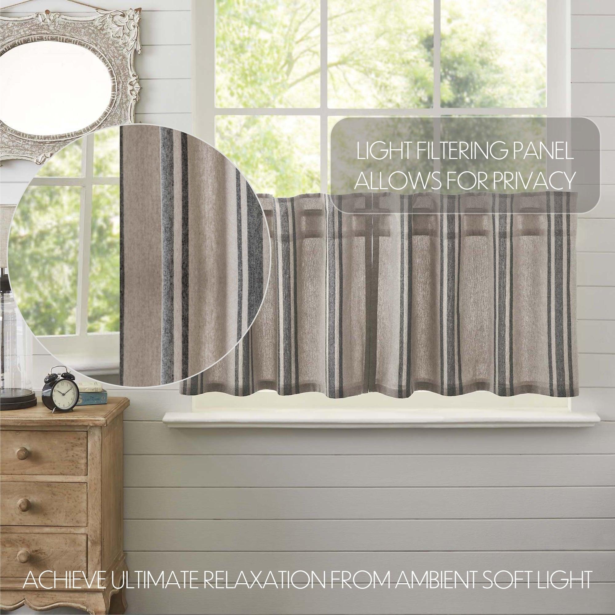 Grain Sack Charcoal Tier Set of 2 L24xW36 VHC Brands - The Fox Decor