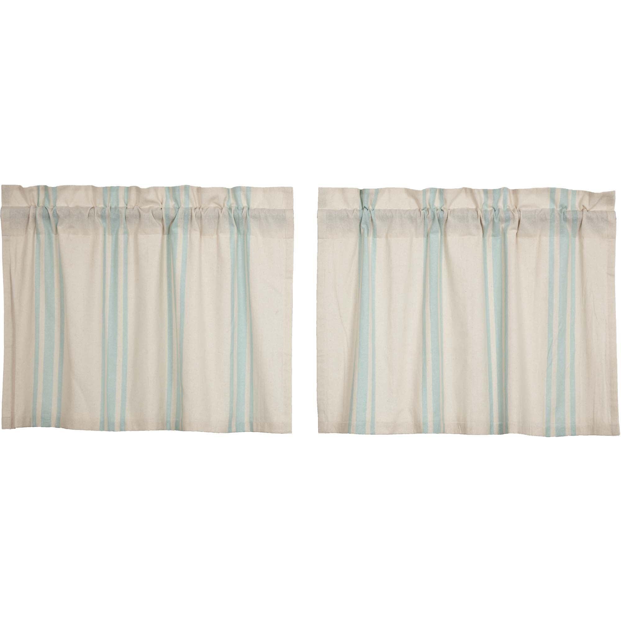 Grain Sack Aqua Tier Set of 2 L24xW36 VHC Brands - The Fox Decor