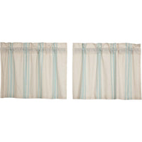 Grain Sack Aqua Tier Set of 2 L24xW36 VHC Brands - The Fox Decor