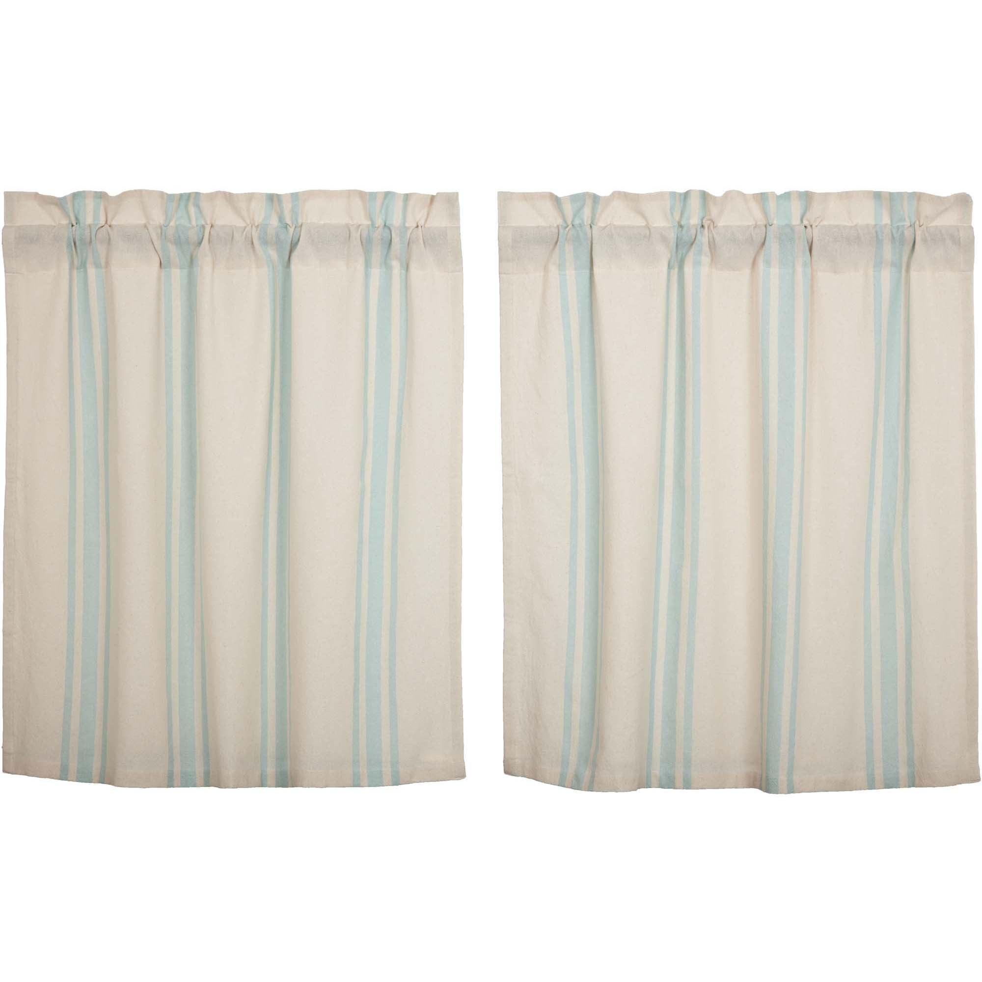 Grain Sack Aqua Tier Set of 2 L36xW36 VHC Brands - The Fox Decor