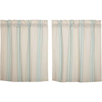 Grain Sack Aqua Tier Set of 2 L36xW36 VHC Brands - The Fox Decor